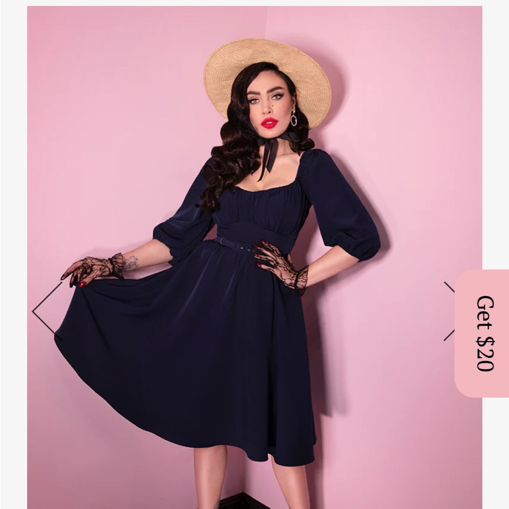 Vixen Vacation Dress in Navy Blue